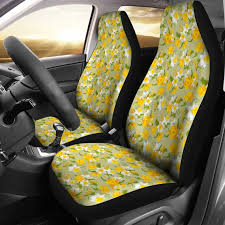 Daffodil Flower Pattern Car Seat Covers