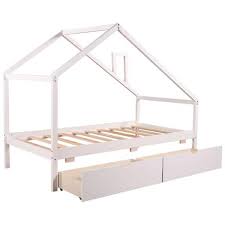 gojane white twin size house bed frame