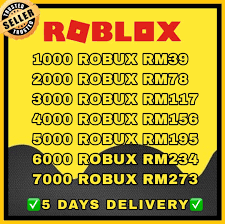 5 days robux roblox msia murah