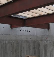 steel beam to a concrete wall