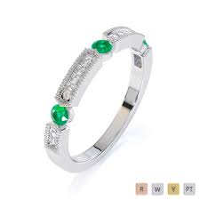 emerald eternity rings diamond