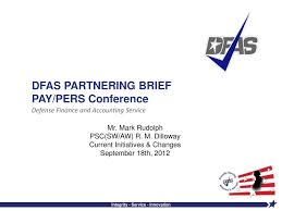 ppt dfas partnering brief pay pers