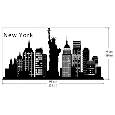 New York Skyline City Silhouette Vinyl