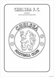This club wears a black and white kit since 1903 and plays home games at different football stadiums. Chelsea F C Coloring Pages Soccer Clubs Logos Coloring Pages Free Printable Coloring Pages Online