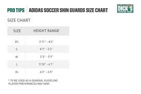 soccer shin guards size chart adidas