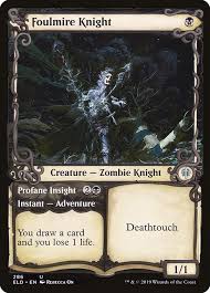 The expansion releases first to mtg arena on july 8th, 2021 and in. Foulmire Knight Profane Insight Throne Of Eldraine Eld 286 Scryfall Magic The Gathering Search