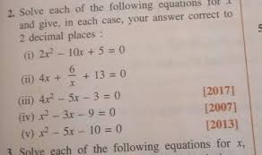 Following Equations Ror