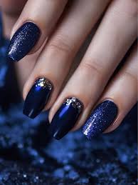 navy blue nail designs and ideas