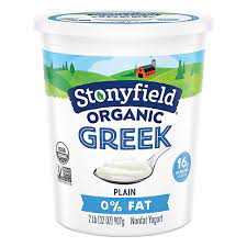stonyfield fat free plain greek yogurt