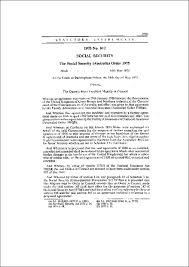 the social security australia order 1975