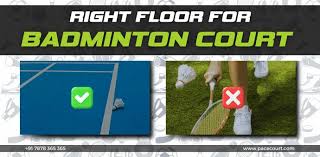 right badminton court floor