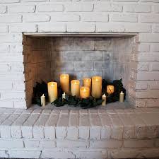 Mantle With Flameless Candles