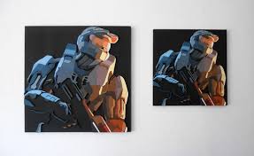Halo 3 Art Portrait 3d Wall Decor