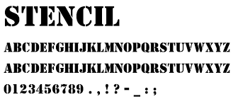 stencil free font font supply