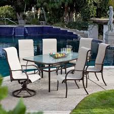 Rectangle Patio Dining Table Glass Top