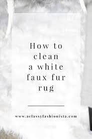 how to clean a white faux fur rug a