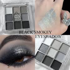 yeweian black smokey eyeshadow palette