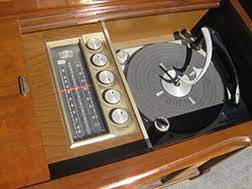 vine console stereo record player