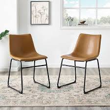 Walmart.com has been visited by 1m+ users in the past month Whiskey Brown Faux Leather Dining Chairs Set Of 2 Kirklands