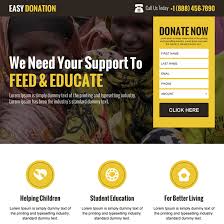 donation responsive landing page design