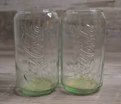 Coca Cola Green Glass Can Shaped
