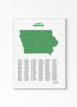 Map of Iowa Golf Courses Great Gift for Husband Home - Etsy