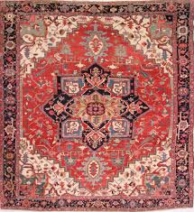 persian serapi red square 9 ft and