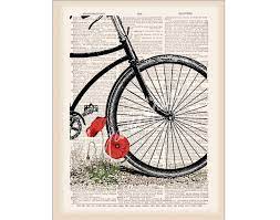 Red Poppies Dictionary Art Print