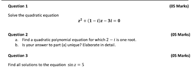 marks solve the quadratic equation