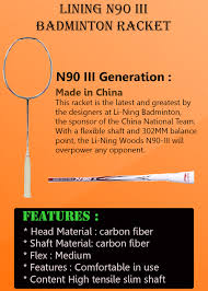Review Of Lining N90 Iii Generation Badminton Racket