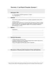 In each section of this worksheet there are questions that should be answered in reference to your experiment. 40 Lab Report Templates Format Examples á… Templatelab