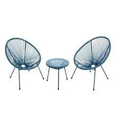 Ejoy Acapulco Blue Woven Lounge Chair