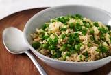 browned rice with peas