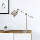 UltraBrite Vintage Series Edison III, LED Desk Lamp w/Wireless Charger UDLVO201A-BRS-DS