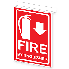 fire extinguisher sign nhe 27897ceiling