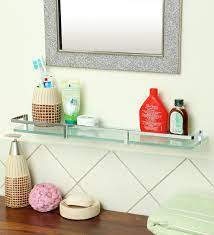 Frosted Glass Bathroom Shelf In Chrome