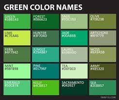 Green Color Names Green Color Names