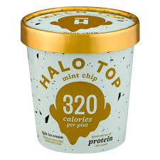 halo top light ice cream mint chip