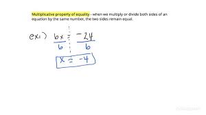 Multiplicative Property Of Equality