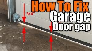 how to fix air gaps on your garage door