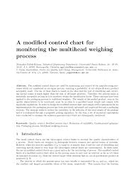 Pdf A Modified Control Chart For Monitoring The Multihead