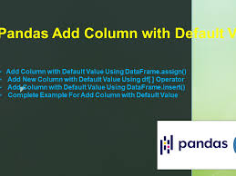 pandas add column with default value