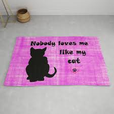 ody loves me like my cat rug by
