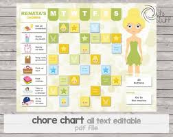 Chore Chart Reward Chart Behavior Chart Fairie By Duls