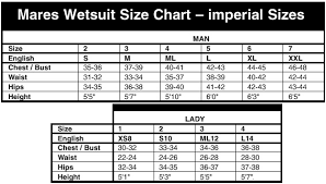 34 Reasonable Mares Wetsuit Sizing Chart