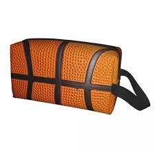 basketball pattern toiletry bag women