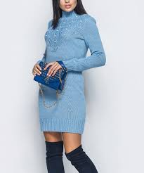 Larionoff Light Blue Yana Wool Blend Sweater Dress Women Best Price And Reviews Zulily