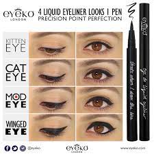 4 liquid eyeliner looks eyeko