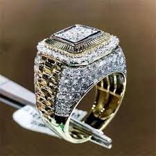 gold hip hop diamond chionship ring