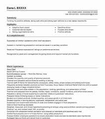 Sous Chef Objectives Resume Objective Livecareer